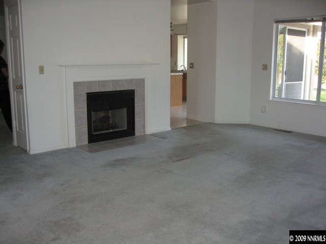 1275 High Chaparral Drive Reno, NV 89521 - Photo 5 of 9 an empty room with windows and fireplace