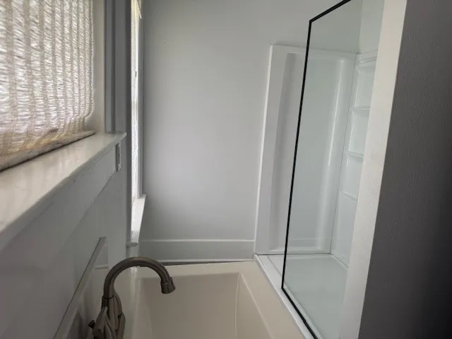 a utility room with a window