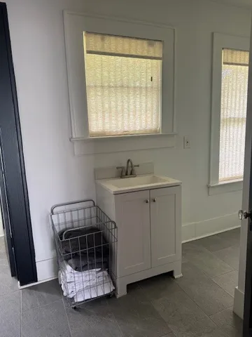 a house view with a outdoor space