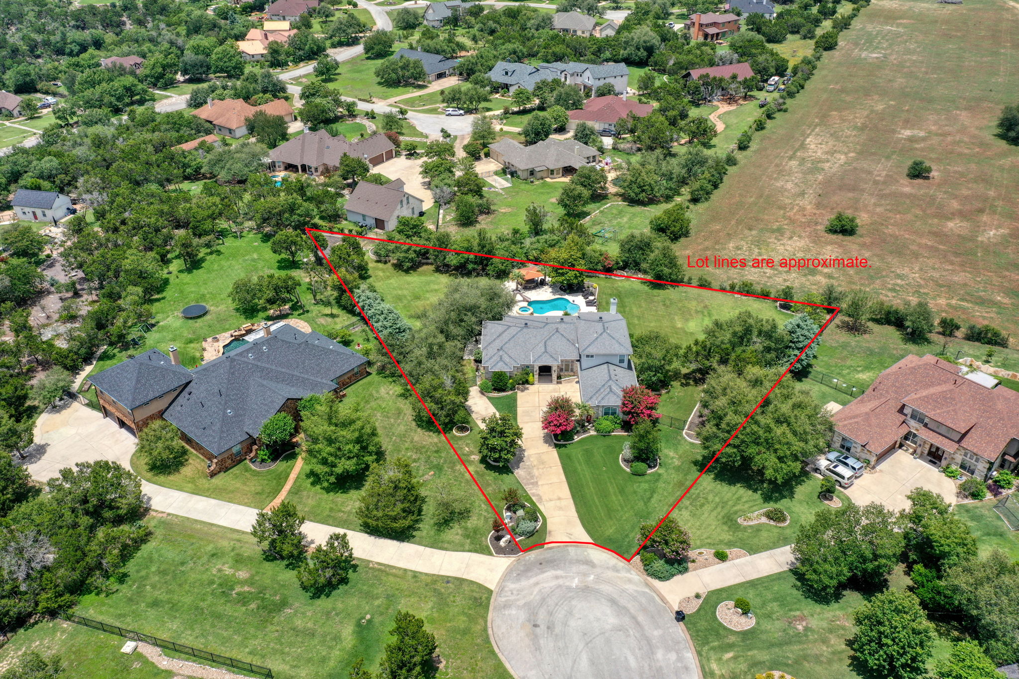 1601 Coronado Leander, TX 78641 - Photo 2 of 37 an aerial view of a house with yard swimming pool and outdoor seating