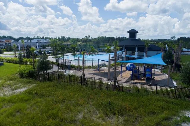 an aerial view of a city