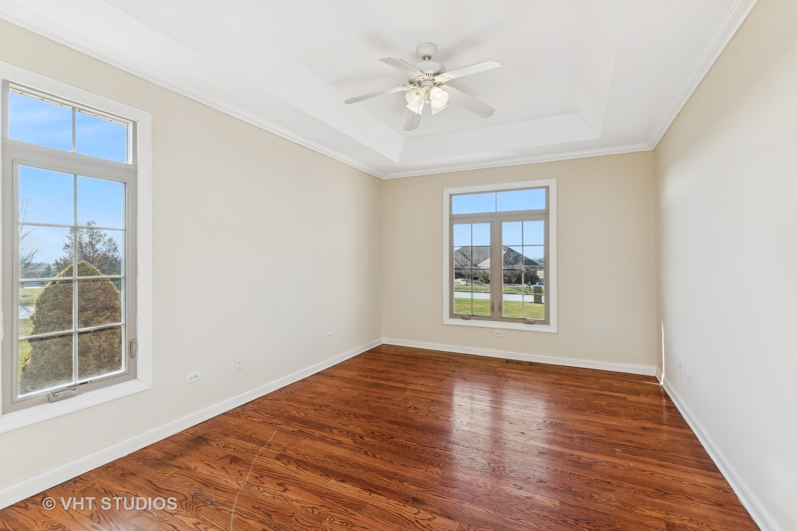 26711 South Anna Lane Monee, IL 60449 - Photo 35 of 43 a view of an empty room with a window and wooden floor