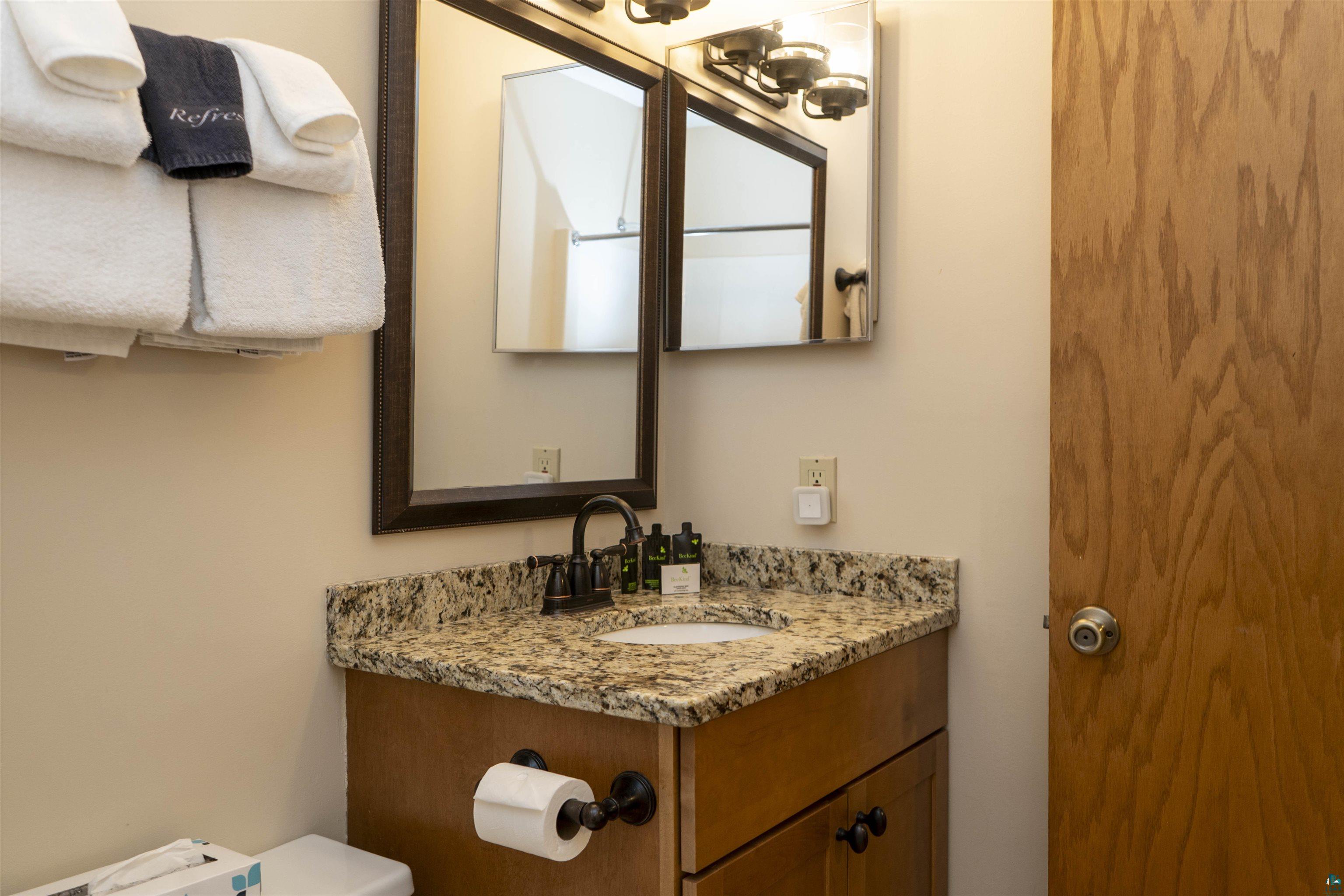 111 Bridge Run Lane, Unit 111 Lutsen, MN 55612 - Photo 17 of 48 Half bath with vanity and toilet