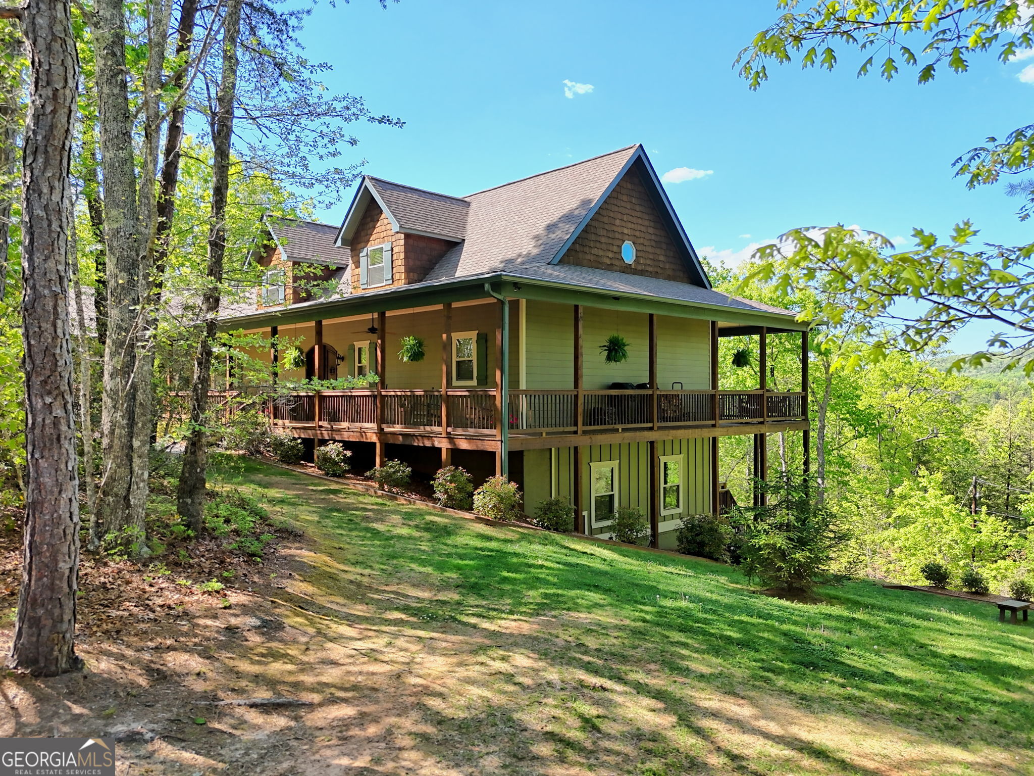 421 Hickory Nut Mountain Road Tallulah Falls, GA 30573 - Photo 115 of 117 a view of front of house with a yard