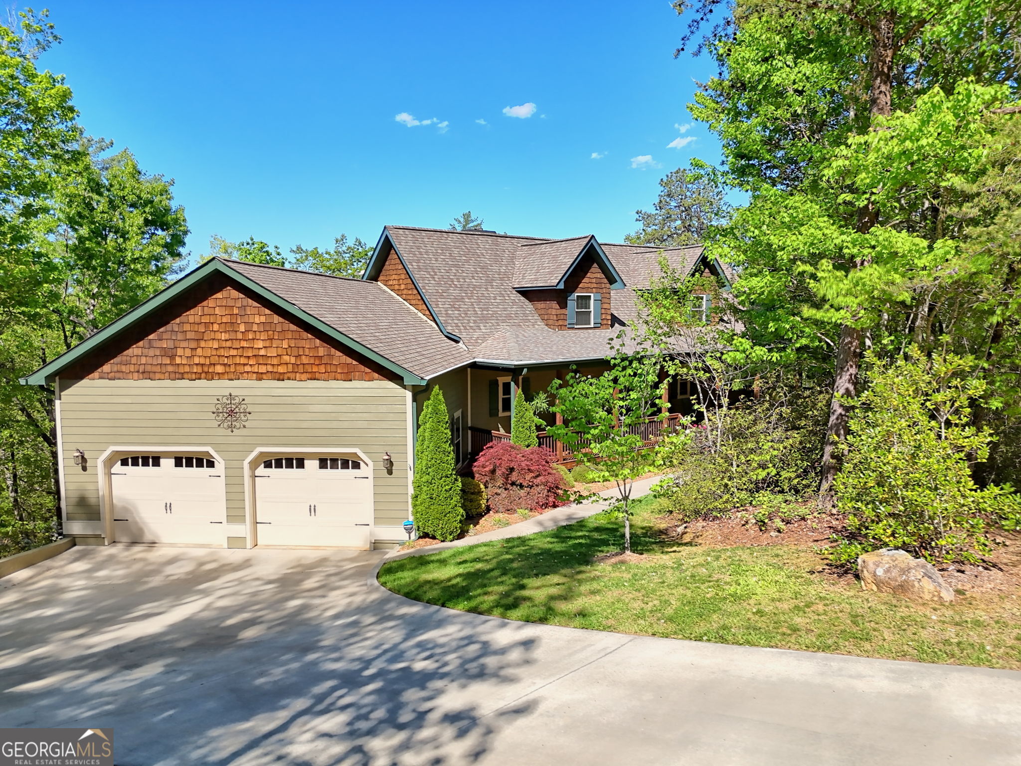 421 Hickory Nut Mountain Road Tallulah Falls, GA 30573 - Photo 8 of 117 a view of a house with a yard and tree s