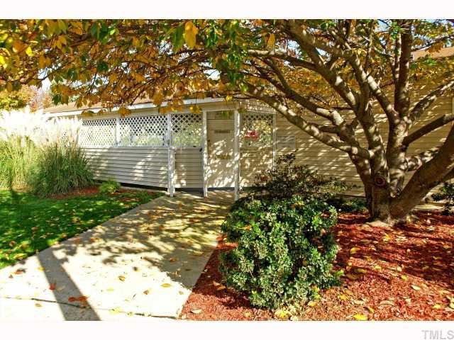 5827 Shady Grove Circle Raleigh, NC 27609 - Photo 11 of 11 Pool cabana views. Entire neighborhood has wonderful established tree growth. Large pool for such a small community with low hoa dues. Washer/dryer also included and water/garbage pickup included in the hoa dues.
