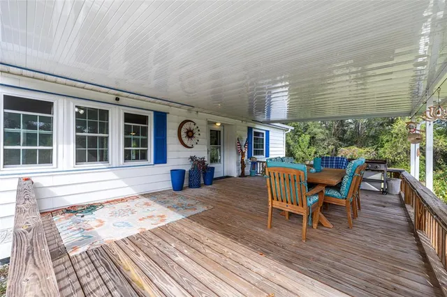 a house view with a seating space