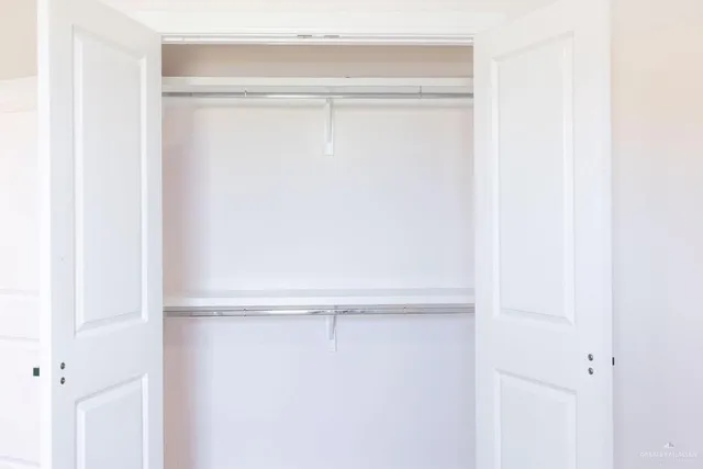 a close up view of racks on the wall