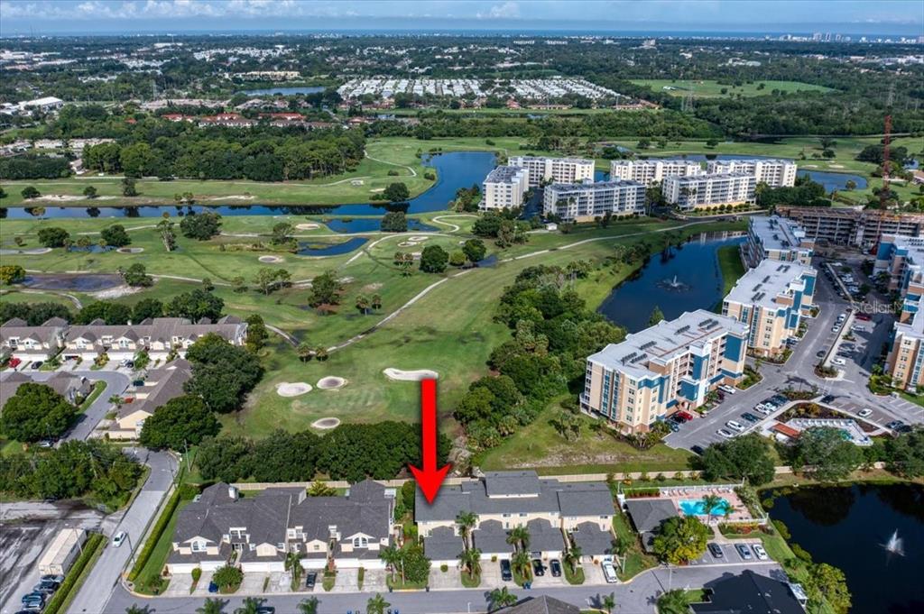 1050 Starkey Road, Unit 801 Largo, FL 33771 - Photo 1 of 1 Aerial view. Townhome backs up to East Bay Golf Course
