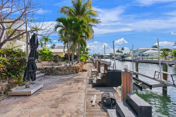 an aerial view of residential house with outdoor space and swimming pool