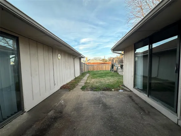 a view of a park with slide