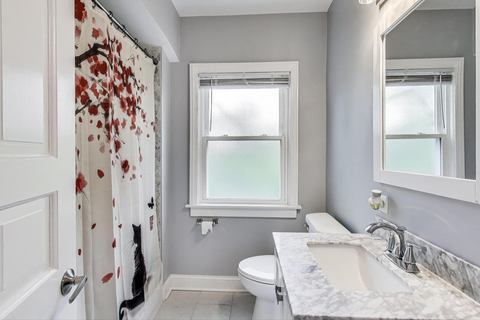 2515 Gordon Drive Flossmoor, IL 60422 - Photo 28 of 42 a bathroom with a granite countertop sink toilet and shower