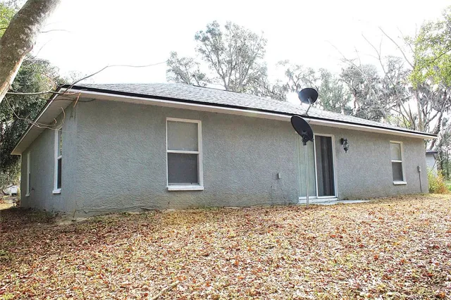 a backyard of a house