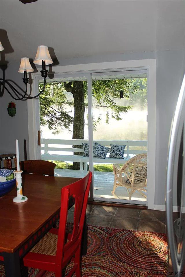 379 Tanglewood Lane Road Delhi, NY 13752 - Photo 8 of 35 a view of a dining room with furniture window and outside view