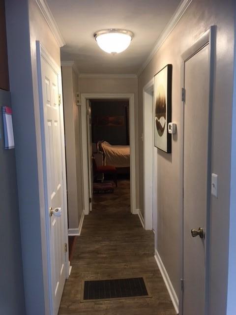 549 Blue Ridge Drive Blue Ridge, VA 24064 - Photo 9 of 22 a view of a hallway with a furniture and a mirror