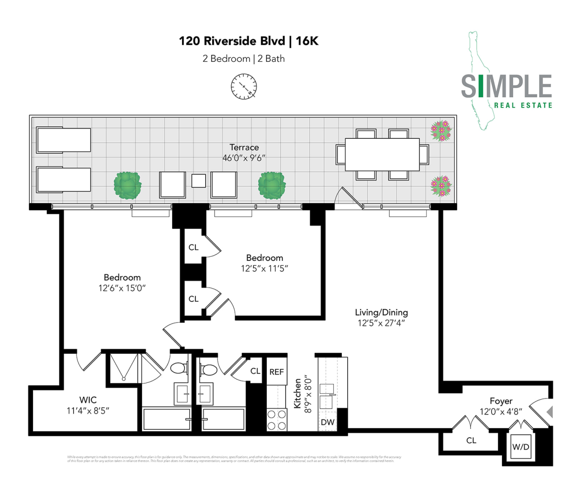 120 Riverside Boulevard, Unit 16K Manhattan, NY 10069 - Photo 7 of 7 a picture of a floor plan