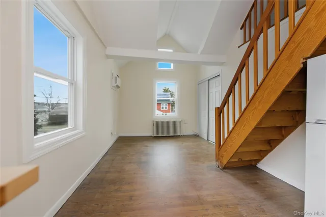 a view of an entryway with stairs