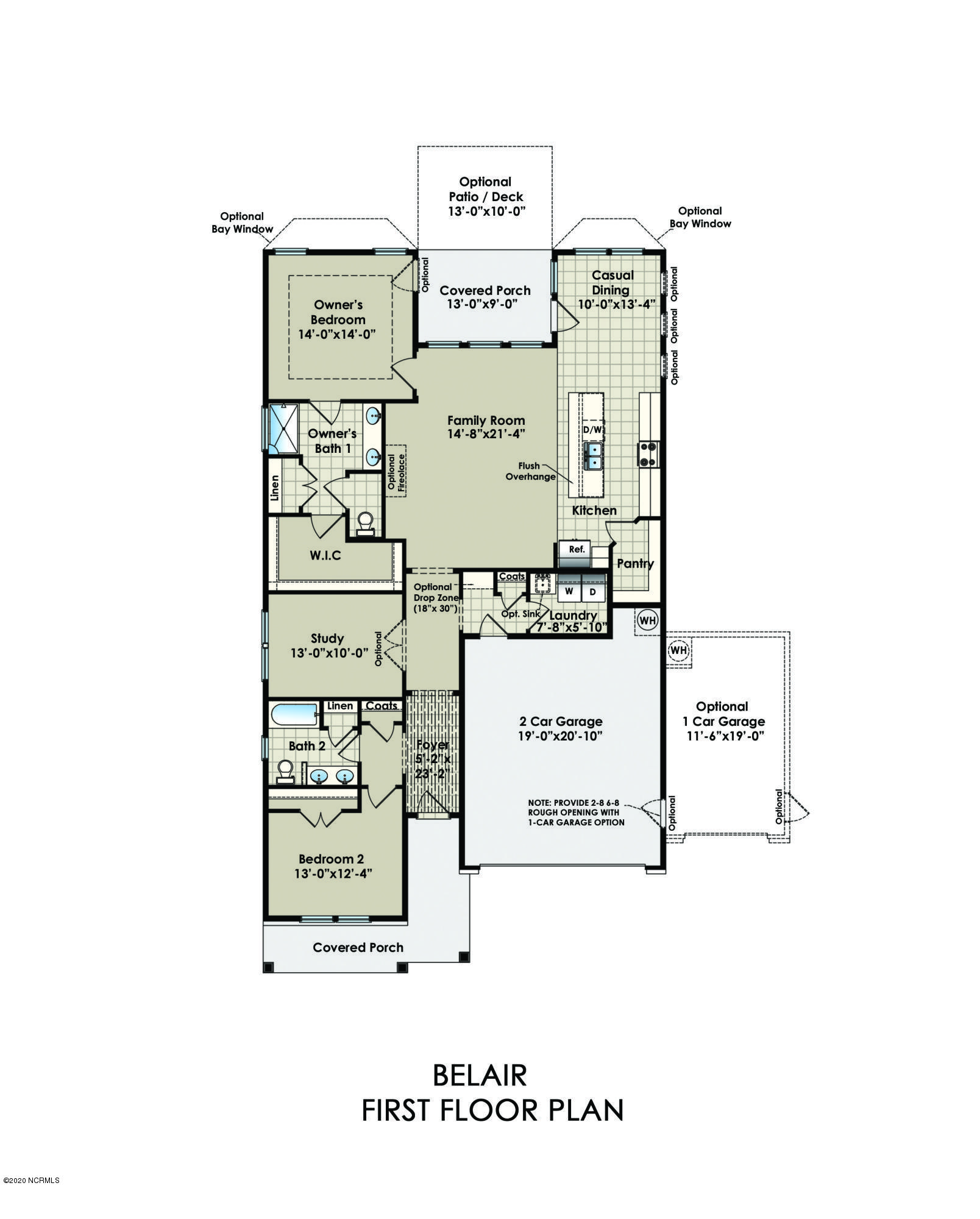 61 Chickadee Way, Unit 113 Hampstead, NC 28443 - Photo 10 of 11 BELAIR FIRST FLOOR PLAN