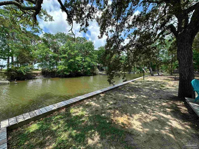 a view of lake with outdoor space