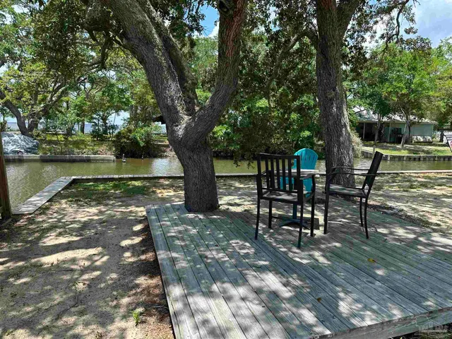 a view of a lake with a bench