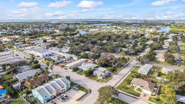 an aerial view of a city
