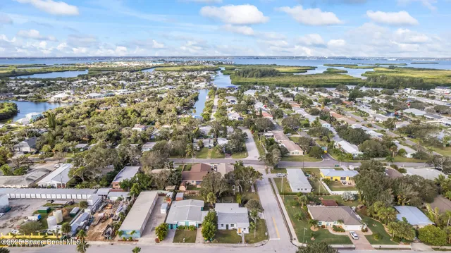 an aerial view of a city