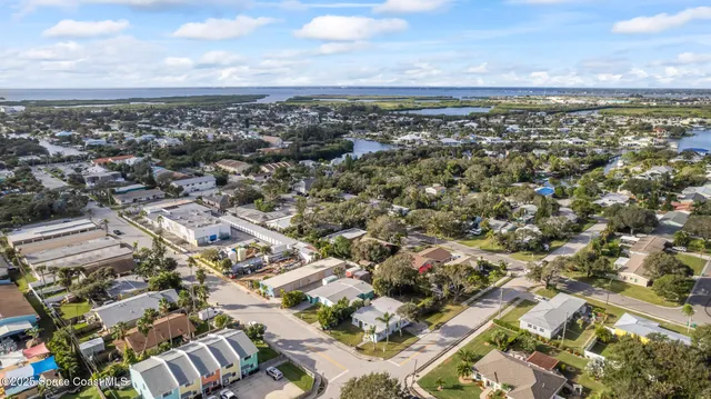 an aerial view of a city
