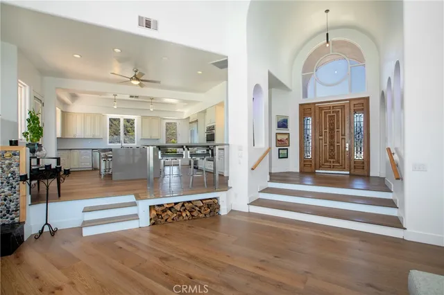 a kitchen with lots of counter top space