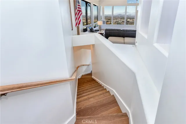 a view of city and mountain