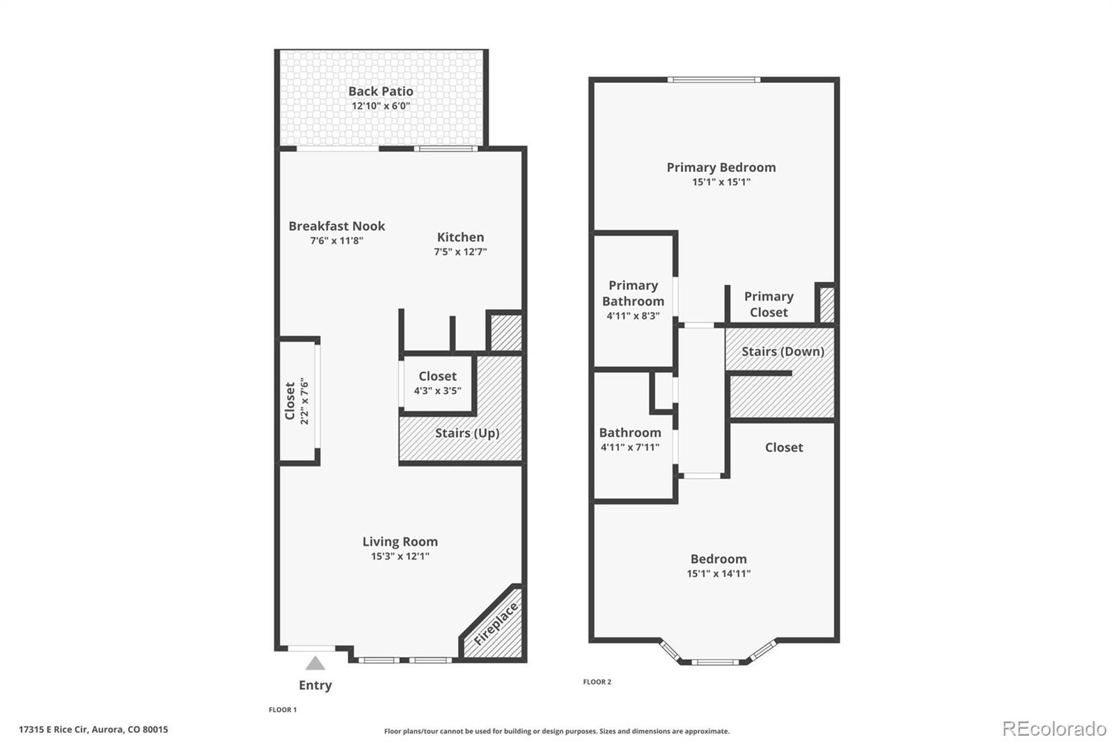 17315 East Rice Circle, Unit G Aurora, CO 80015 - Photo 30 of 31 a picture of a floor plan