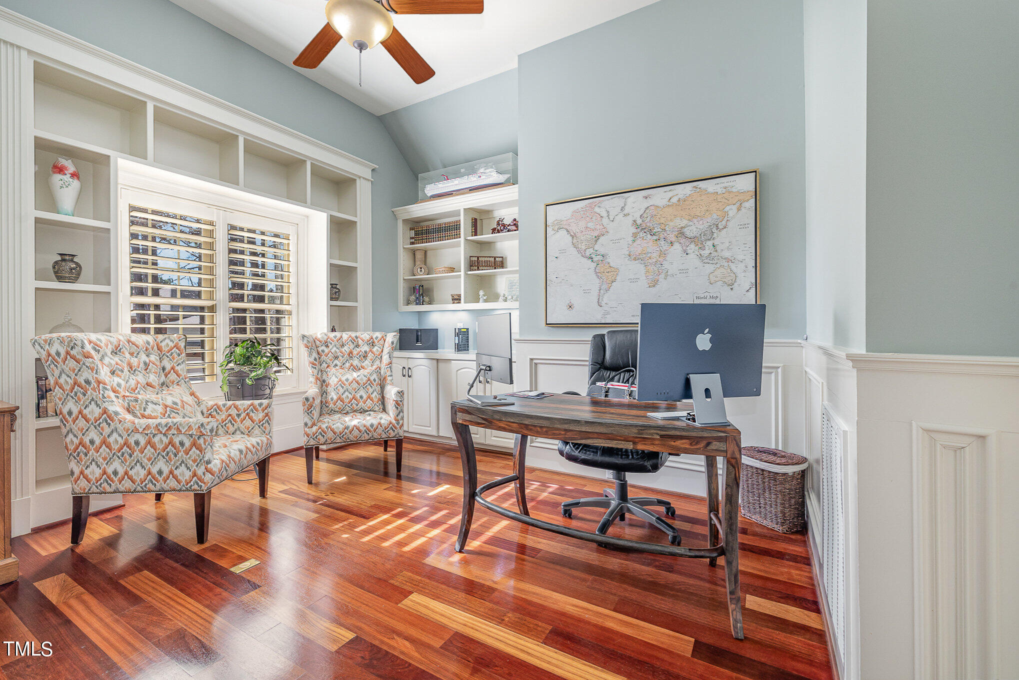 96 Barringer Drive Garner, NC 27529 - Photo 13 of 35 a workspace with furniture window and wooden floor