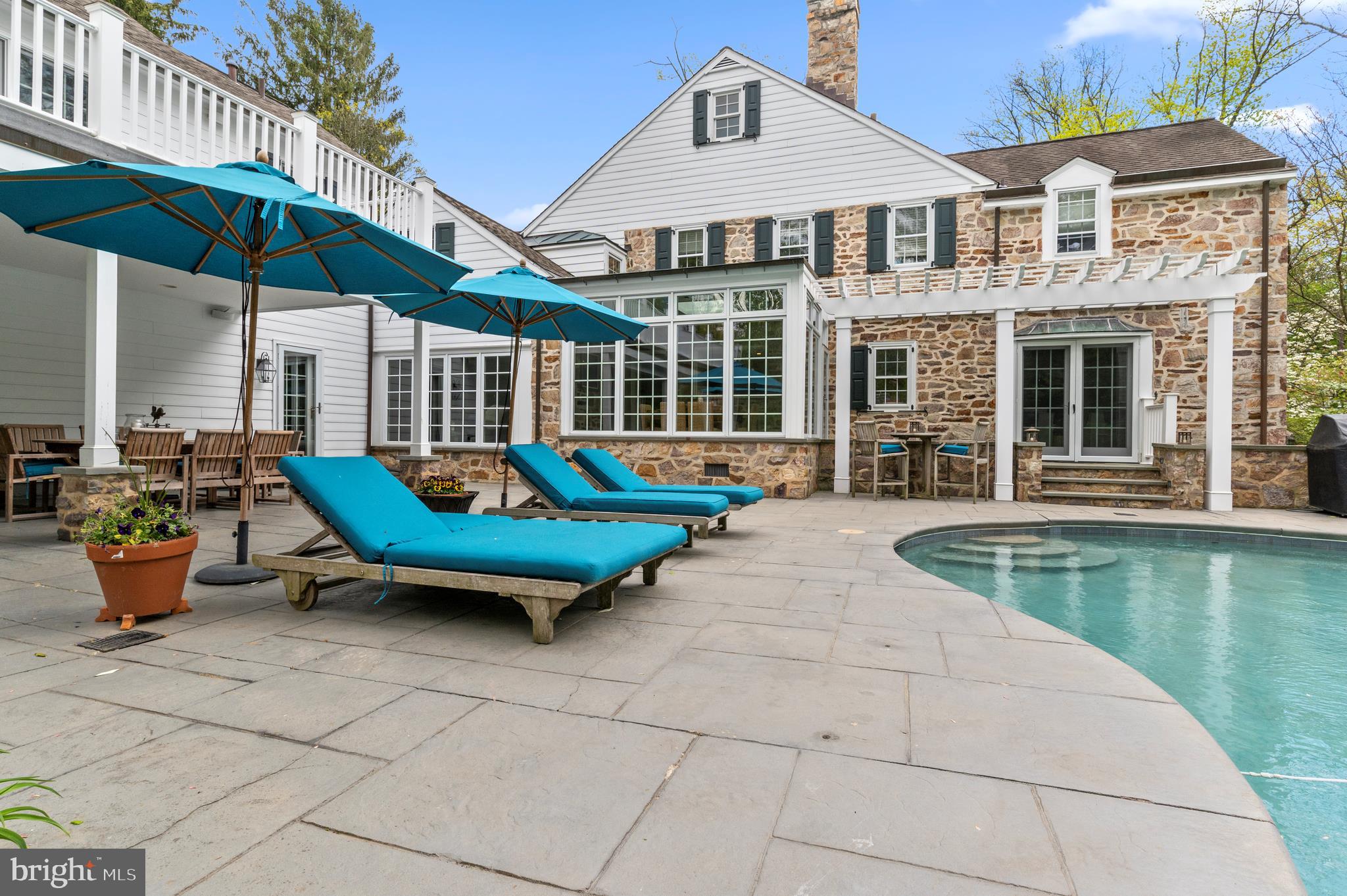 800 Merion Square Road Gladwyne, PA 19035 - Photo 42 of 52 Rear terrace & Pool