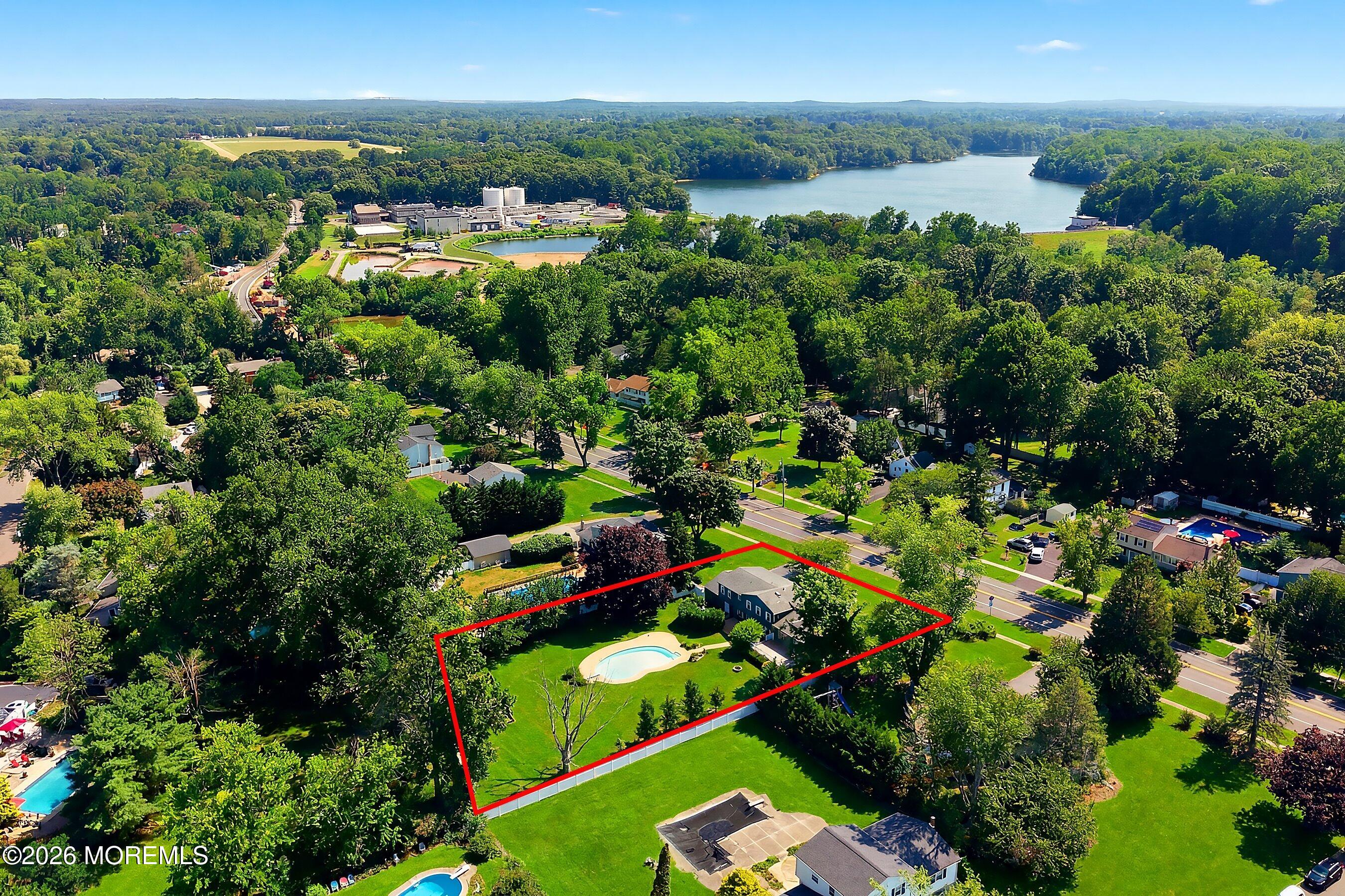 83 Swimming River Road Lincroft, NJ 07738 - Photo 44 of 51 47-Rear Aerial