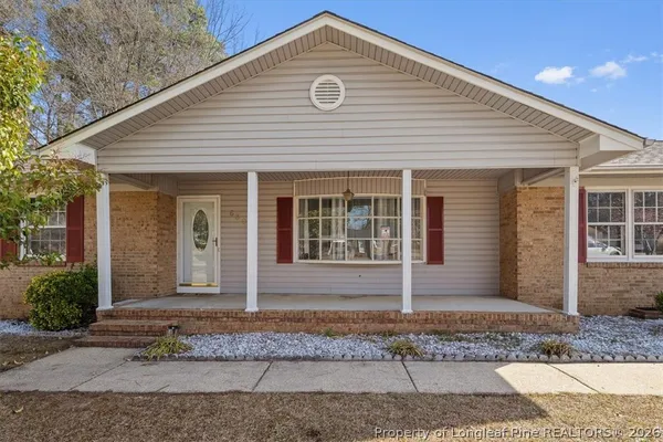 a front view of a house