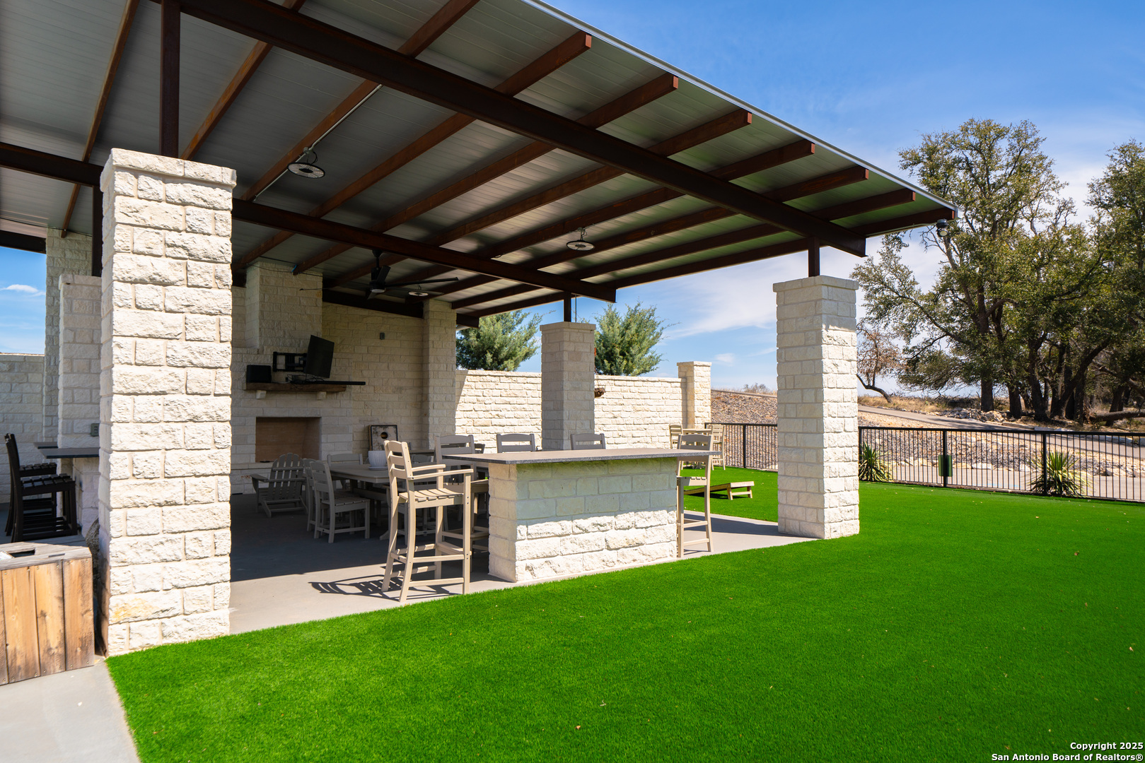Lot 72 Fallow Drive Harper, TX 78631 - Photo 24 of 31 a view of a porch with furniture and a yard