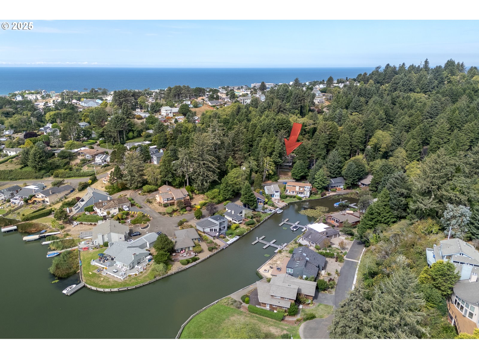2011 Devil's Ridge Road Lincoln City, OR 97367 - Photo 11 of 24 an aerial view of a house with a yard