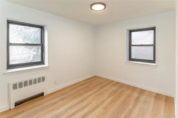 an empty room with a window