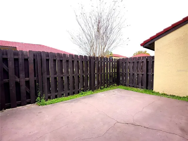 a backyard of a house