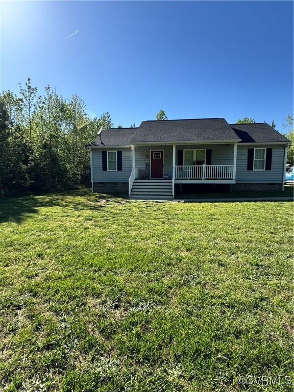 167 Sandy Point Road West Point, VA 23181 - Photo 1 of 1 Ranch-style house with roof with shingles, covered