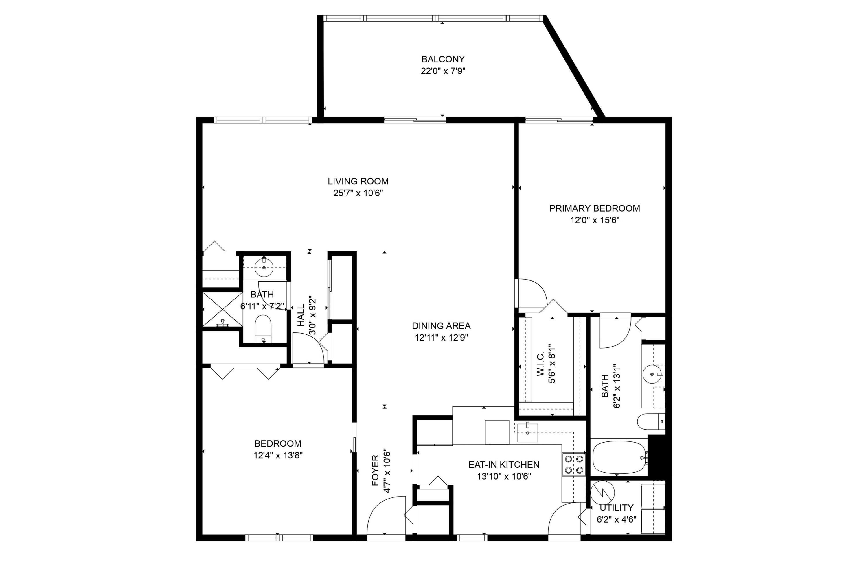 198 Northwest 67th Street, Unit 103 Boca Raton, FL 33487 - Photo 24 of 24 Floor Plan