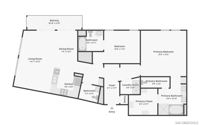 $1,139,900 | 1750 Kettner Boulevard, Unit 414, San Diego, CA 92101