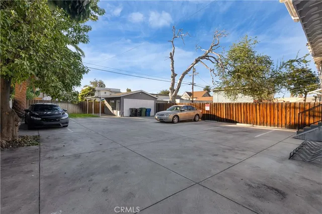 a car parked in front of a house