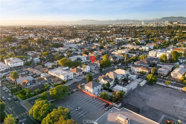 an aerial view of multiple house
