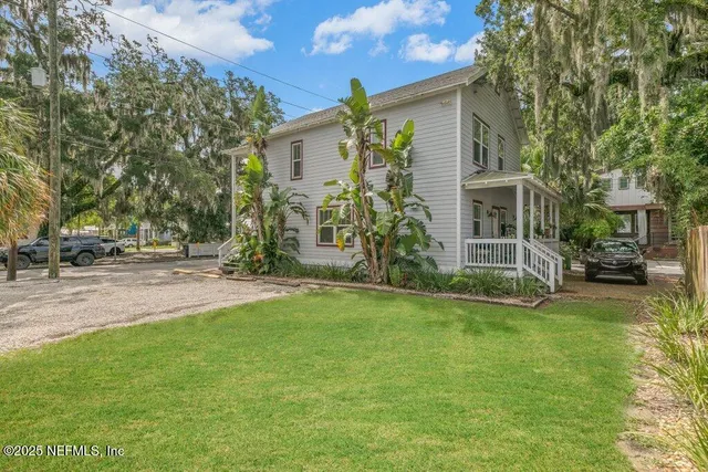 a view of a house with a patio