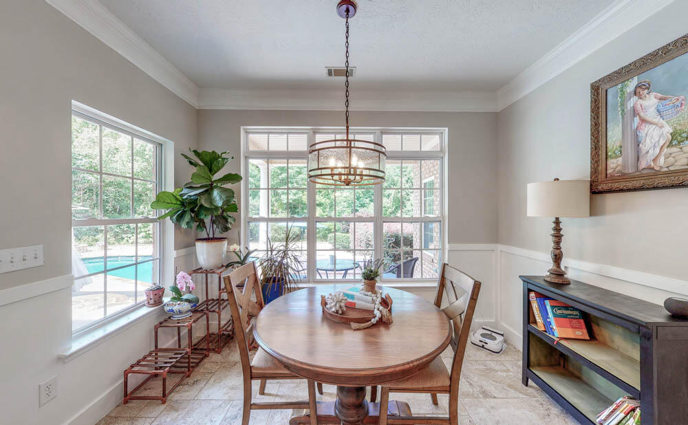 5424 Cemetery Road Grovetown, GA 30813 - Photo 16 of 59 Breakfast room with wainscoting and beautiful view of pool!
