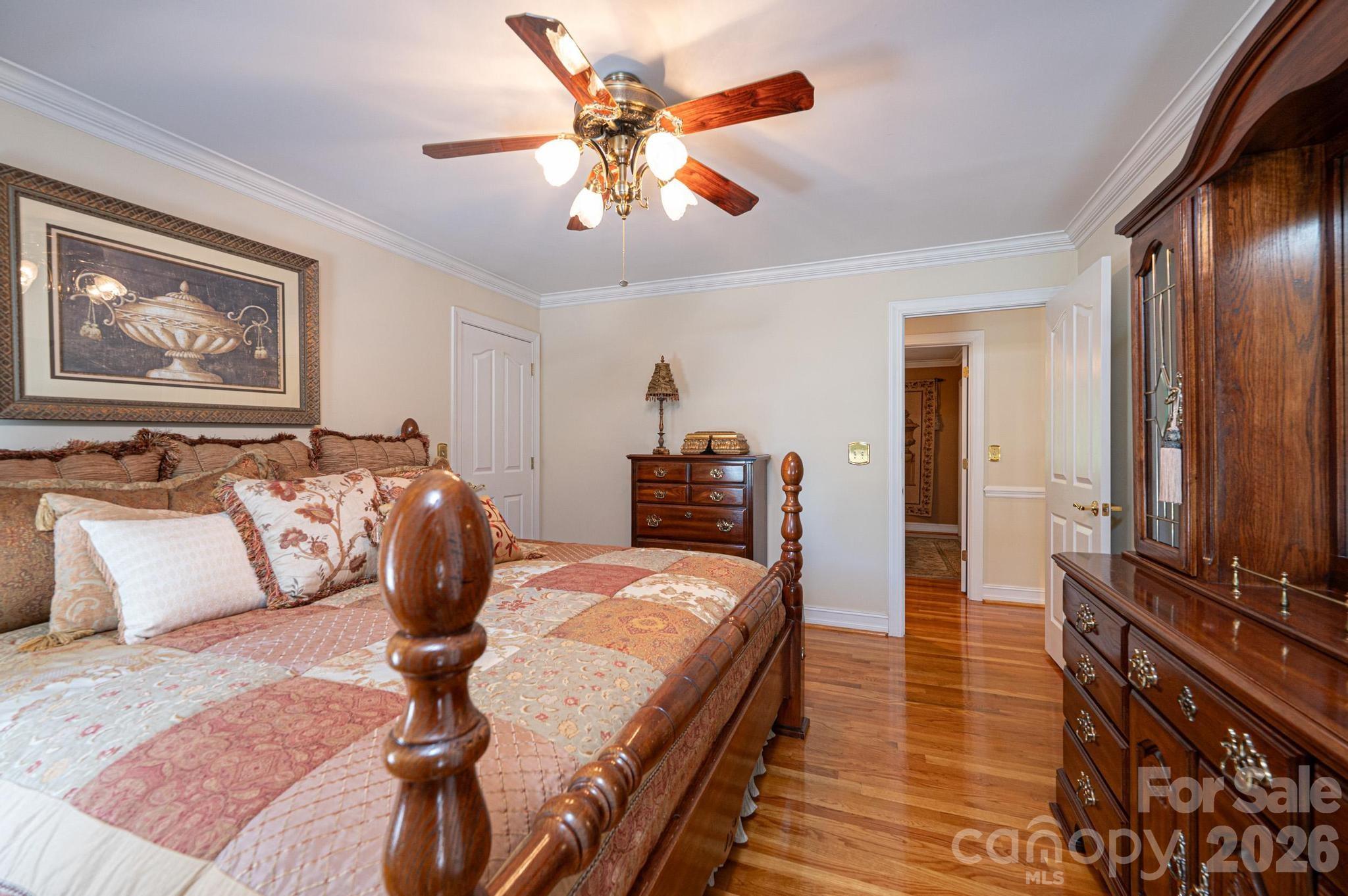 3788 Grace Chapel Road Granite Falls, NC 28630 - Photo 12 of 48 a bedroom with a bed and wooden floor