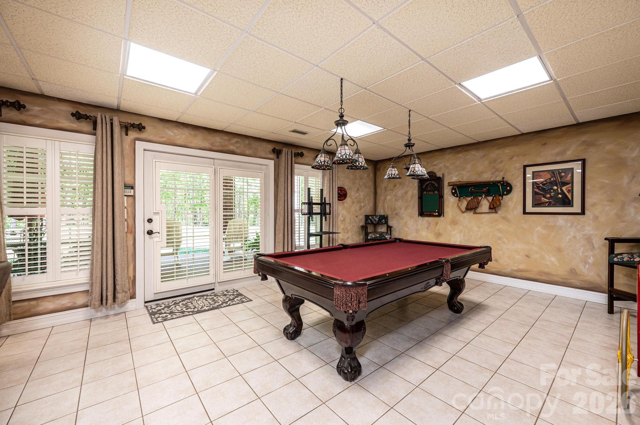 3788 Grace Chapel Road Granite Falls, NC 28630 - Photo 36 of 48 a room with pool table and windows