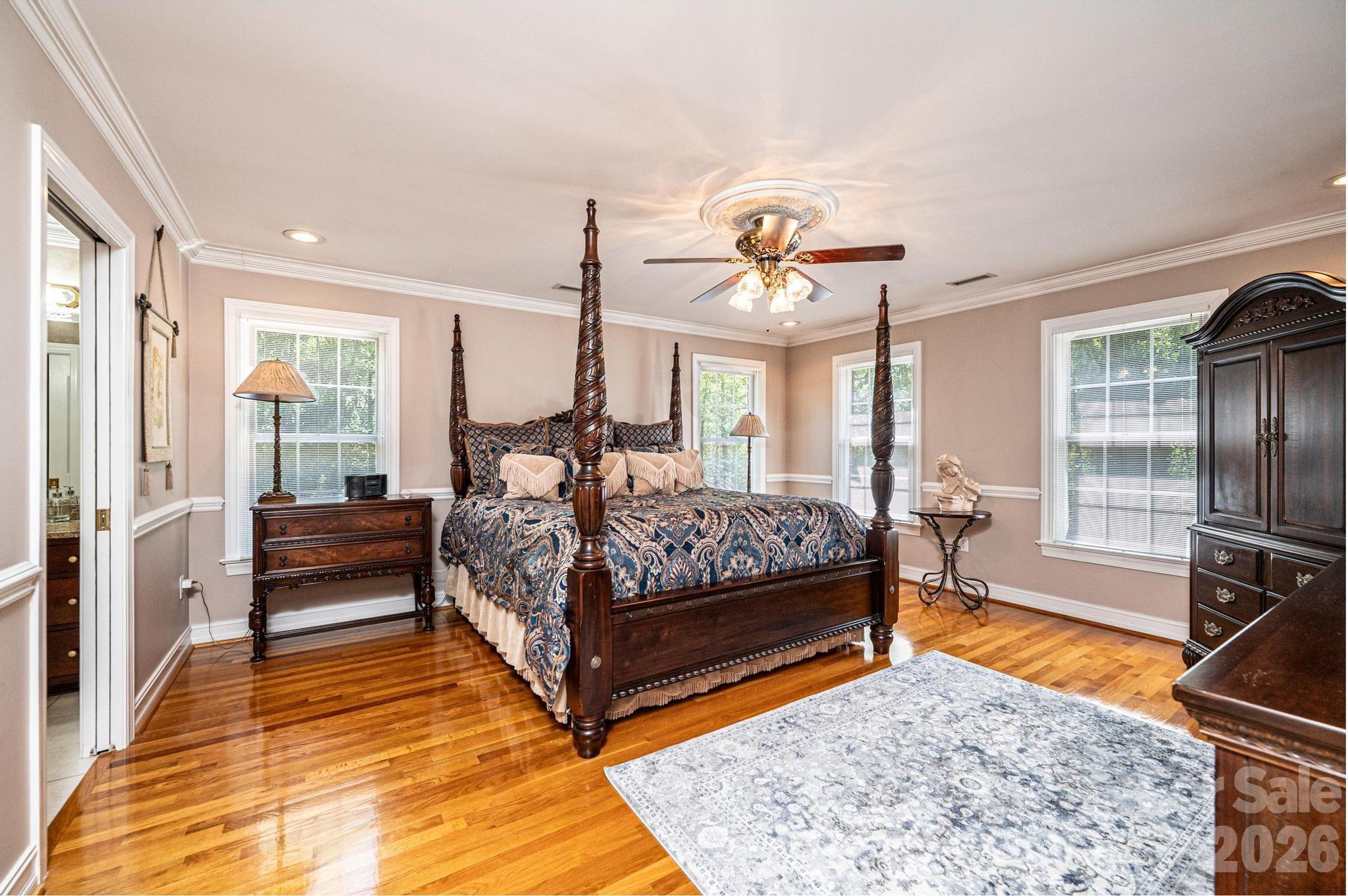 3788 Grace Chapel Road Granite Falls, NC 28630 - Photo 45 of 48 a bedroom with a bed and glass door