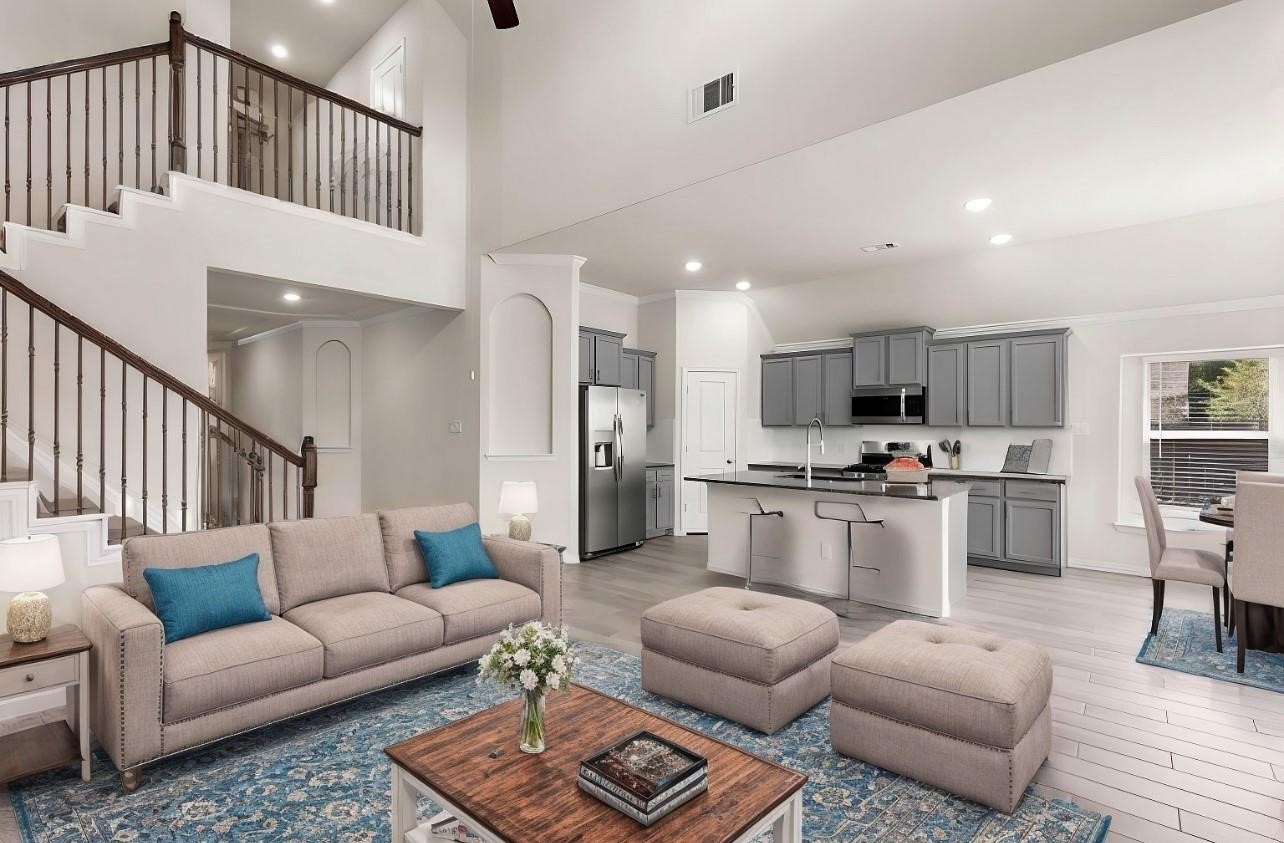 4420 Mimic Drive Spring, TX 77386 - Photo 5 of 40 a living room with furniture kitchen view and a window