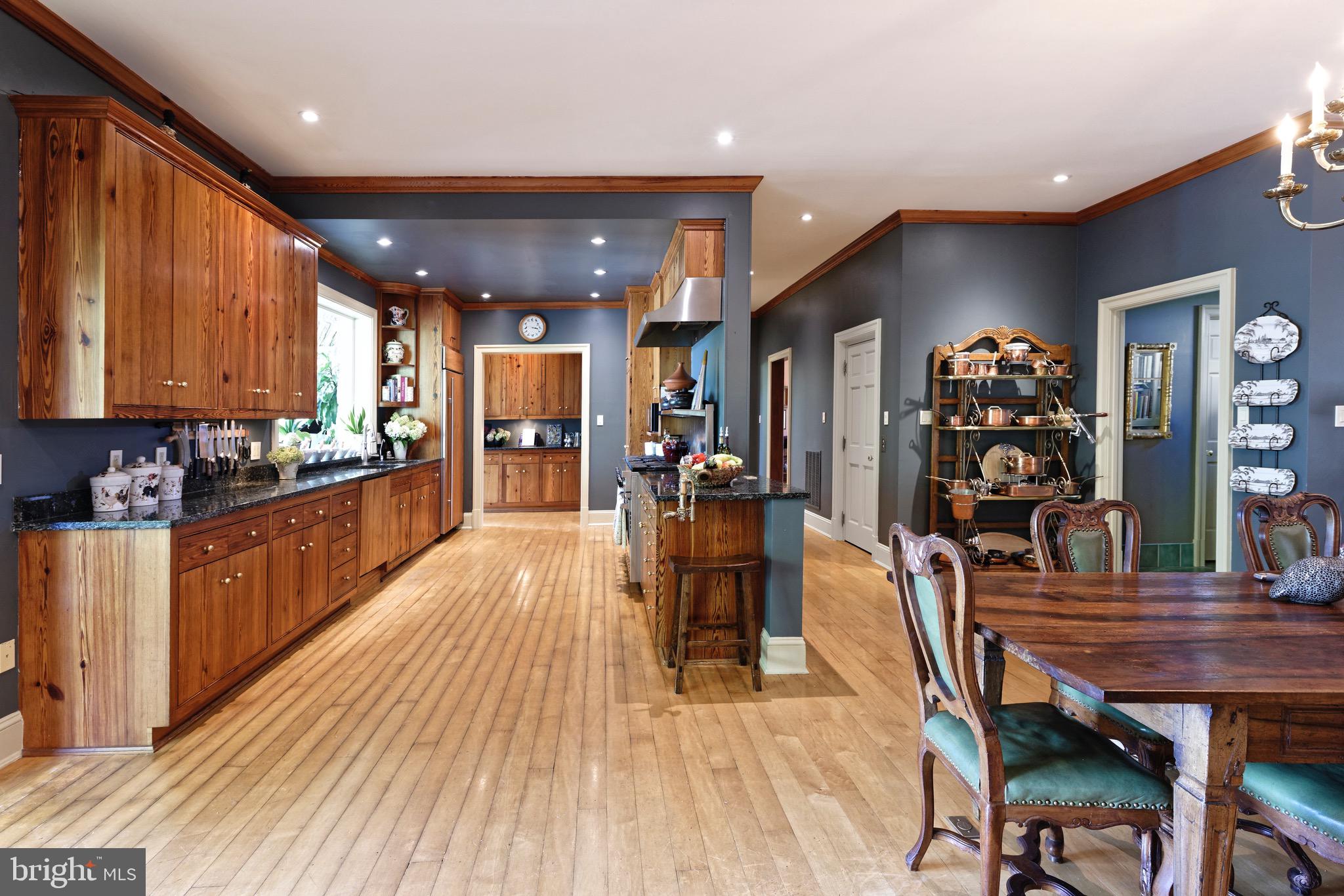574 Clay Hill Road Boyce, VA 22620 - Photo 10 of 44 a kitchen with stainless steel appliances kitchen island granite countertop a table chairs and a refrigerator